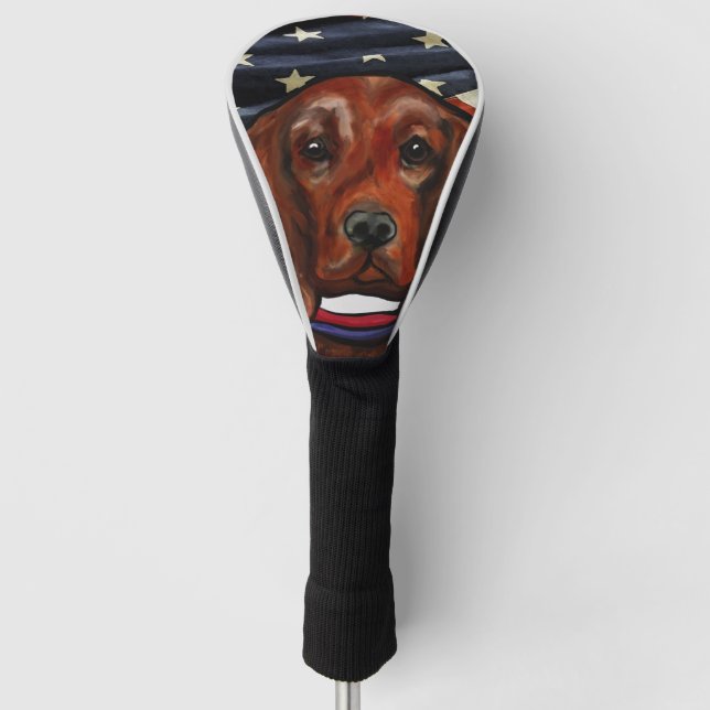 Irischer Roter Setter Golf Headcover (Vorderseite)