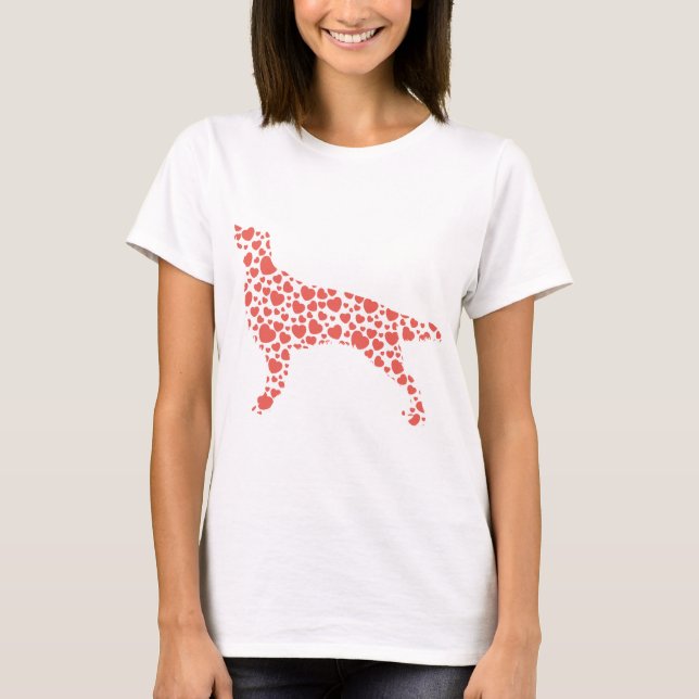 Irischer roter u. weißer Setzer T-Shirt (Vorderseite)