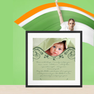 Irischer Segen - ein Schutzengel immer in der Nähe Poster