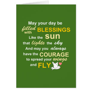 Irischer Segen für Mut - Typografie im Grün