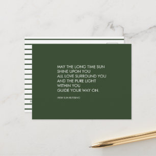 Irischer Segen Postkarte