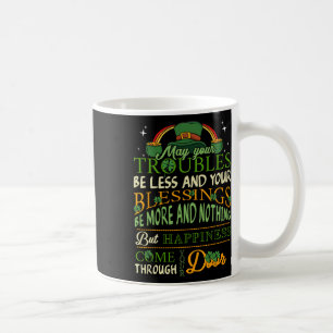 Irischer Segen St Patricks Day Leprechaun Regenbog Kaffeetasse