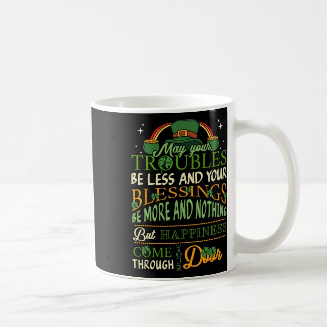 Irischer Segen St Patricks Day Leprechaun Regenbog Kaffeetasse (Rechts)