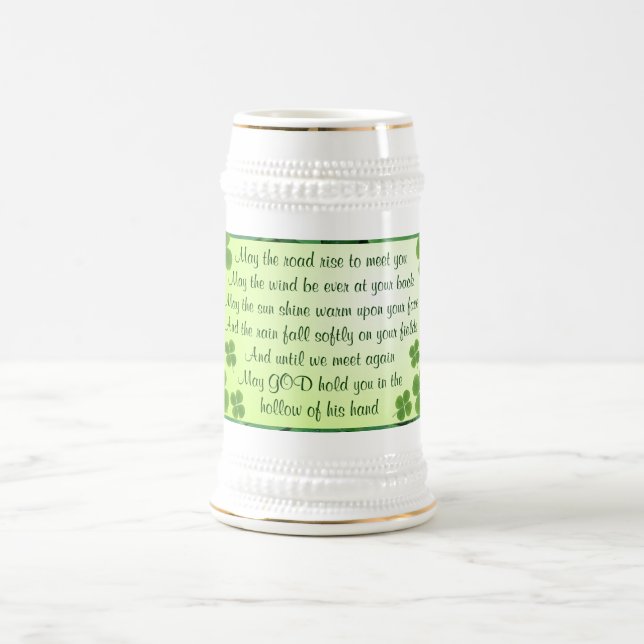 Irischer Segen Stein Bierglas (Mittel)