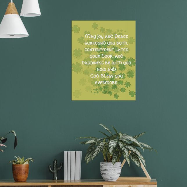 Irischer Segen zur Hochzeit Poster (Wohnzimmer 1)