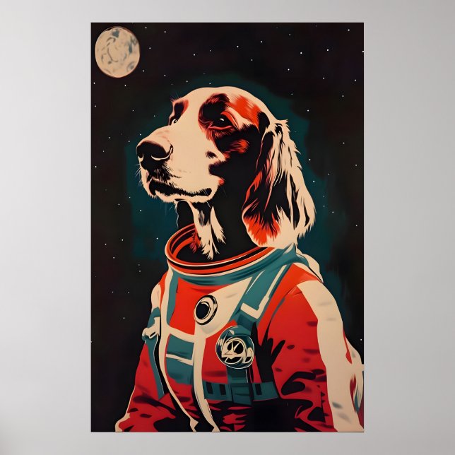 Irischer Setter Astronaut Poster, Irischer Setter  Poster (Vorne)