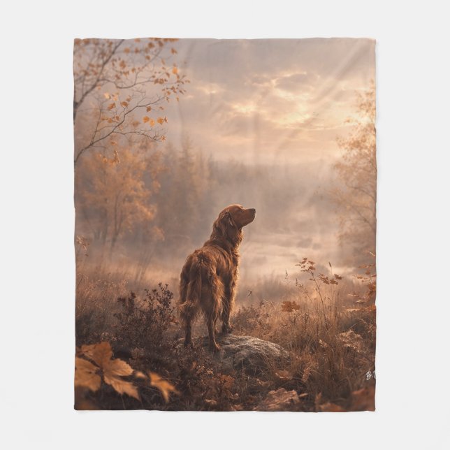 Irischer Setter Fleecedecke (Vorderseite)
