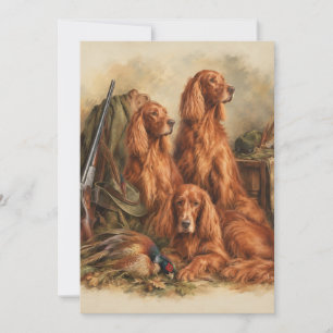 Irischer Setter ,Kunst Einladung