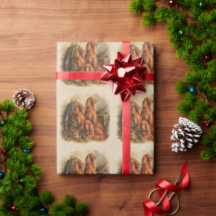 Irischer Setter ,Kunst  Geschenkpapier