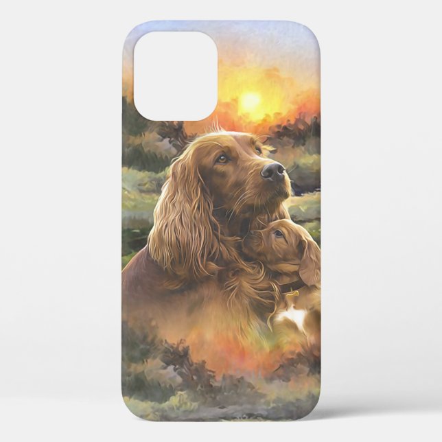 irischer Setter mit Welpe Case-Mate iPhone Hülle (Rückseite)