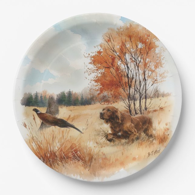 Irischer Setter  Pappteller (Vorderseite)