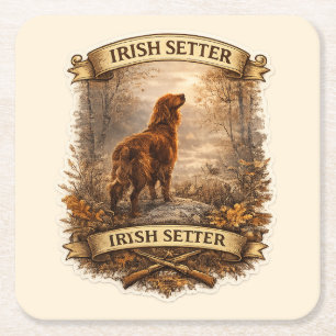 Irischer Setter Rechteckiger Pappuntersetzer