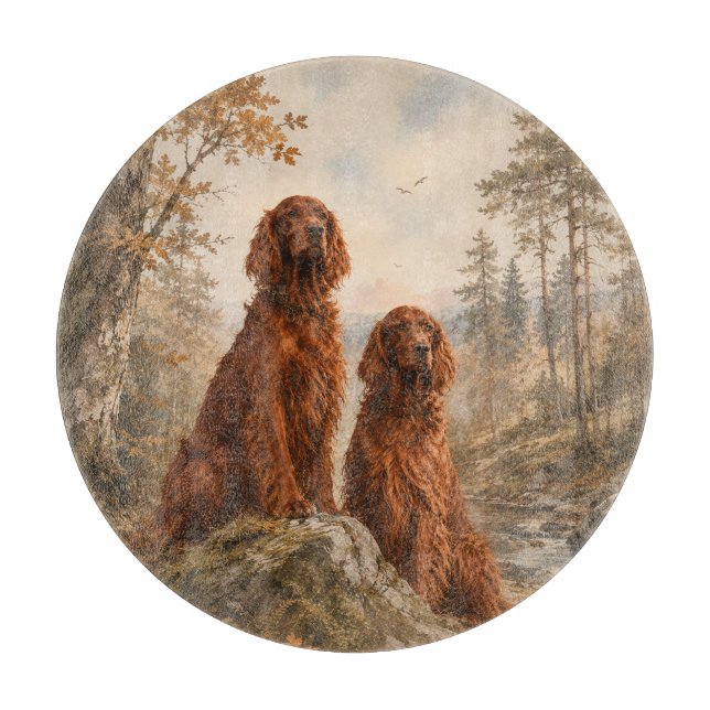  Irischer Setter  Schneidebrett (Vorderseite)