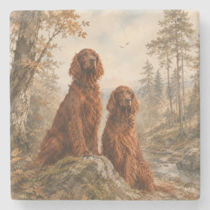  Irischer Setter  Steinuntersetzer