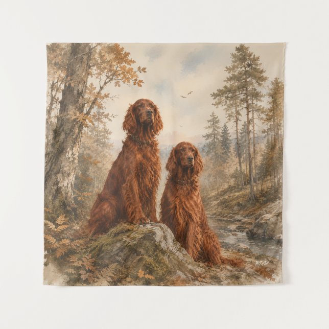  Irischer Setter  Wandteppich (Vorderseite)