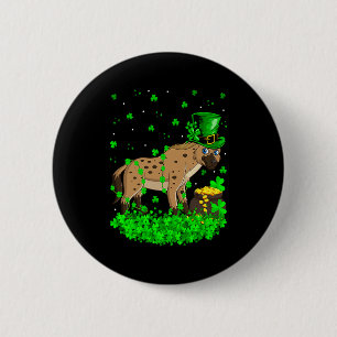 Irischer Shamrock Kobold Hyäne St Patricks Day T Button