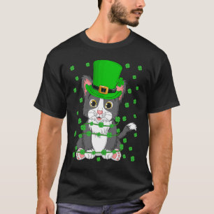 Irischer Shamrock Kobold Katze St. Patrick's Day T-Shirt