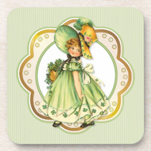 Irischer Shamrock-Spaziergang Mädchen Untersetzer