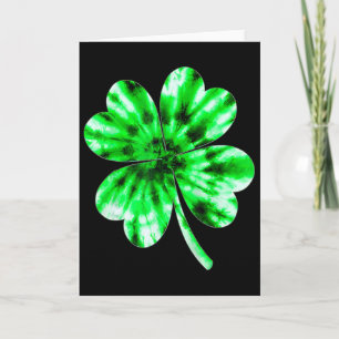 Irischer Shamrock Tie Dye Frohen St. Patrick's Day Karte
