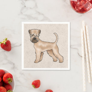 Irischer Soft-Coated Wheaten Terrier Süßer Cartoon Serviette