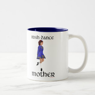 Irischer Stepptanz Mutter - Blauer Harthandschuh Zweifarbige Tasse