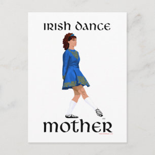 Irischer Stepptanz Mutter - Blauer Soft Shoe Postkarte