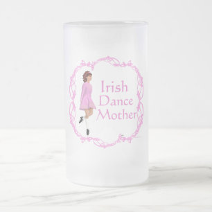 Irischer Stepptanz Mutter - Rosa Mattglas Bierglas