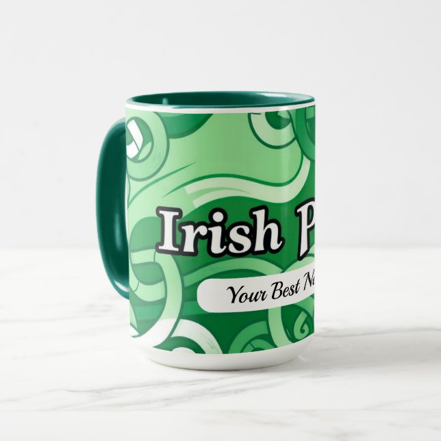 Irischer Stolz Knoten Tasse Benutzerdefiniert (Vorderseite Links)