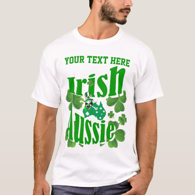 Irischer Tag Australier-St. Patricks T-Shirt (Vorderseite)