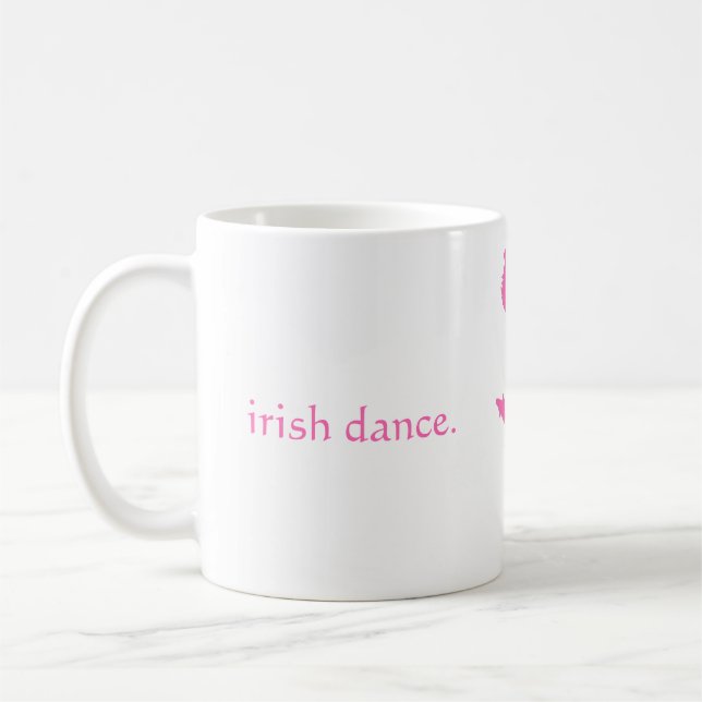 irischer Tanz. - Hard Shoe Irish Dancer Pink Kaffeetasse (Links)