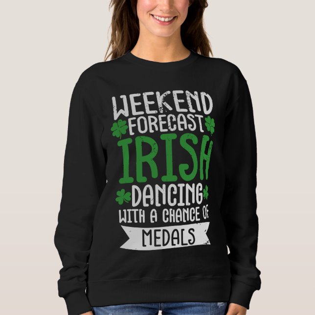 Irischer Tanz St. Patrick's Day Reel Mädchen Irisc Sweatshirt (Vorderseite)