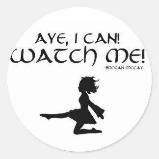 Irischer Tänzer "ja kann ich!" Aufkleber