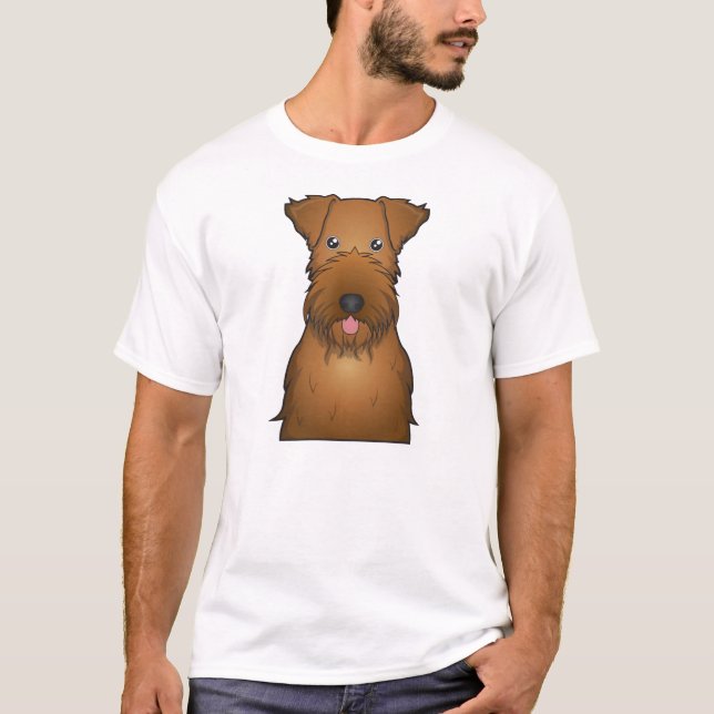 Irischer Terrier-Cartoon T-Shirt (Vorderseite)