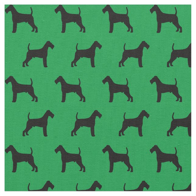 Irischer Terrier-Silhouette Stoff (Nahaufnahme)