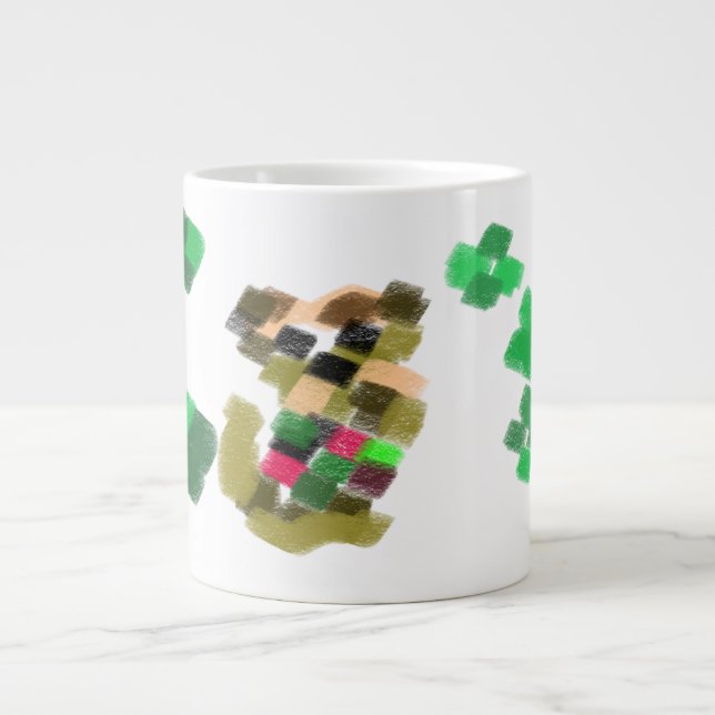 Irischer Terrier St. Patrick's Day Spaß Jumbo-Tasse (Vorderseite)
