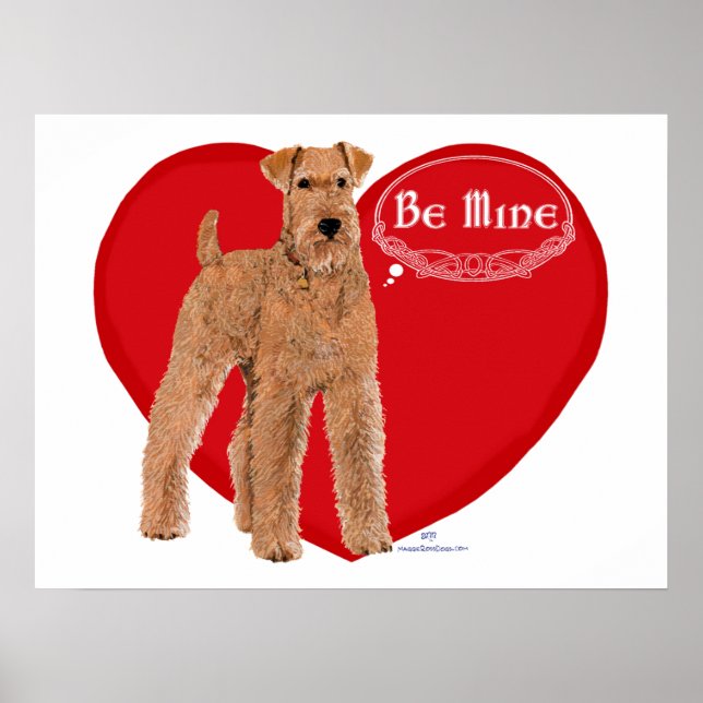Irischer Terrier Valentine Poster (Vorne)