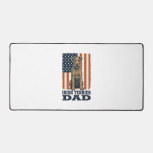 Irischer Terrier-Vater Patriotisch Vintage Schreibtischunterlage