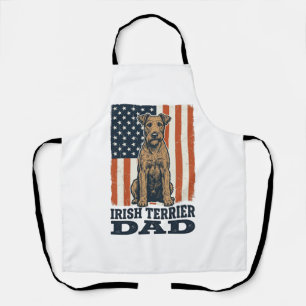 Irischer Terrier Vater Patriotisch Vintage Schürze