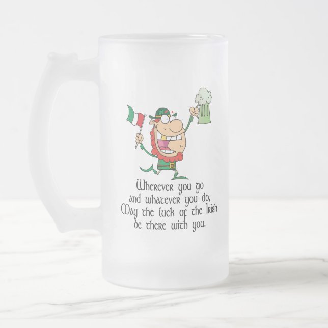 Irischer Toast Mattglas Bierglas (Links)