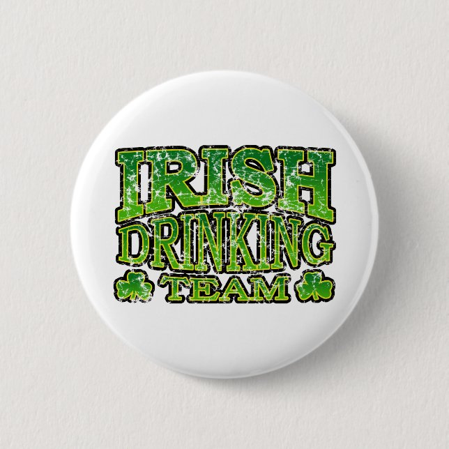 Irischer trinkender Team beunruhigter Knopf Button (Vorderseite)