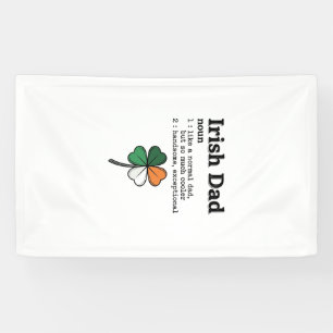 Irischer Vater Lustige Definition Kleeblatt Vintag Banner