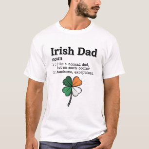 Irischer Vater Lustige Definition Kleeblatt Vintag T-Shirt