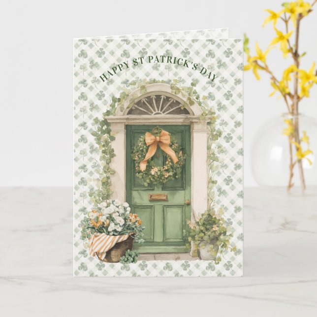 Irischer Vordertür | St. Patrick's Day Irischer Se Karte (Gelbe Blume)