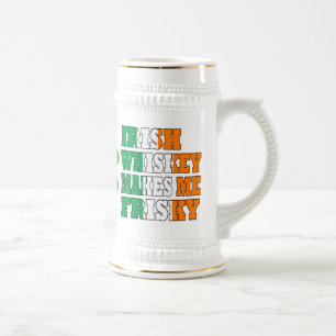 Irischer Whisky macht mich frisch Bierglas