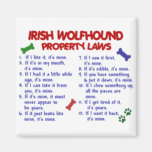 IRISCHER WOLFHOUND Eigentums-Gesetze 2 Magnet