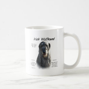 Irischer Wolfhound-(grauer) Geschichtsentwurf Tasse