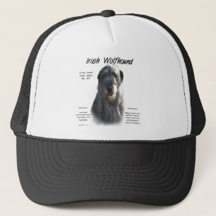 Irischer Wolfhound-(grauer) Geschichtsentwurf Truckerkappe