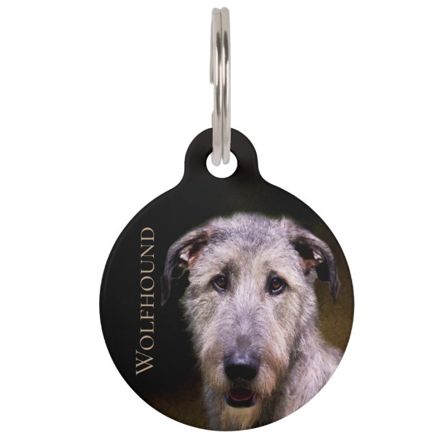 Irischer Wolfhound Haustiermarke (Vorderseite)
