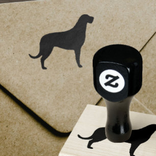 Irischer Wolfhound-Silhouette Gummistempel