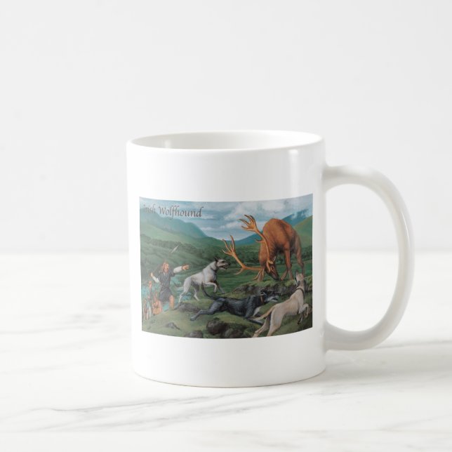 Irischer Wolfhound-Tasse Kaffeetasse (Rechts)